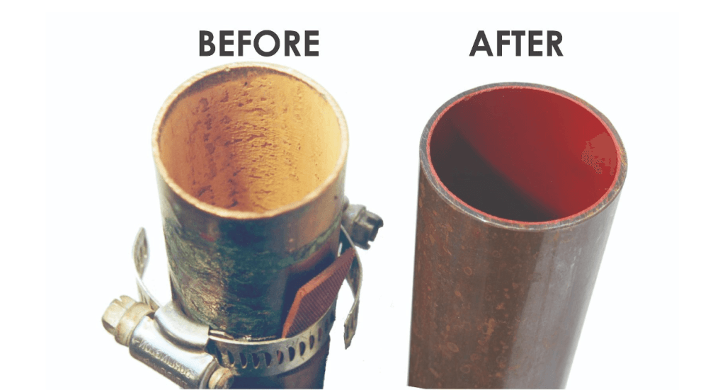 Copper Pipe ePIPE before and after