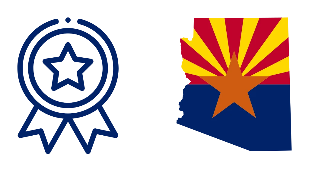 Circular emblem featuring a star and Arizona shape, representing Pipeliners USA's service pride.