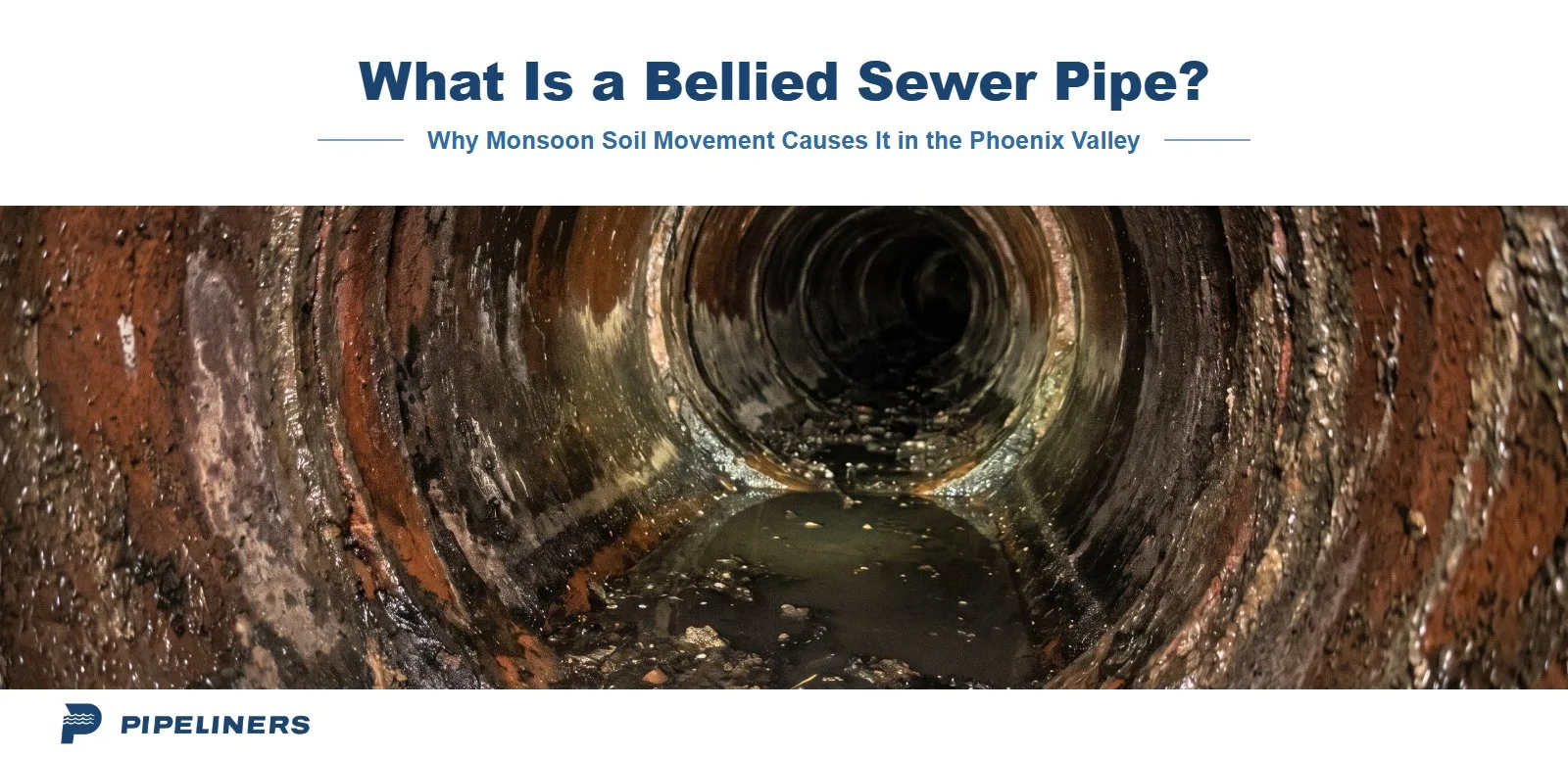What Is a Bellied (Sagging) Sewer Pipe? Why Monsoon Soil Movement Causes It in the Phoenix Valley