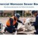 Trenchless sewer lining at a Phoenix, AZ commercial property during monsoon season, Pipeliners USA