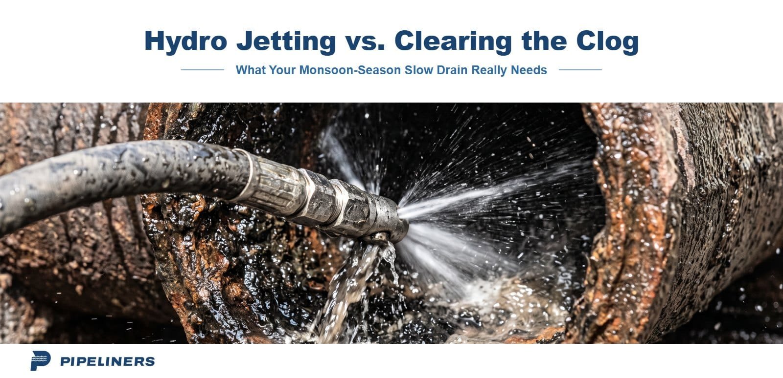 Hydro Jetting vs. Just Clearing the Clog: What Monsoon-Season Slow Drains Really Need