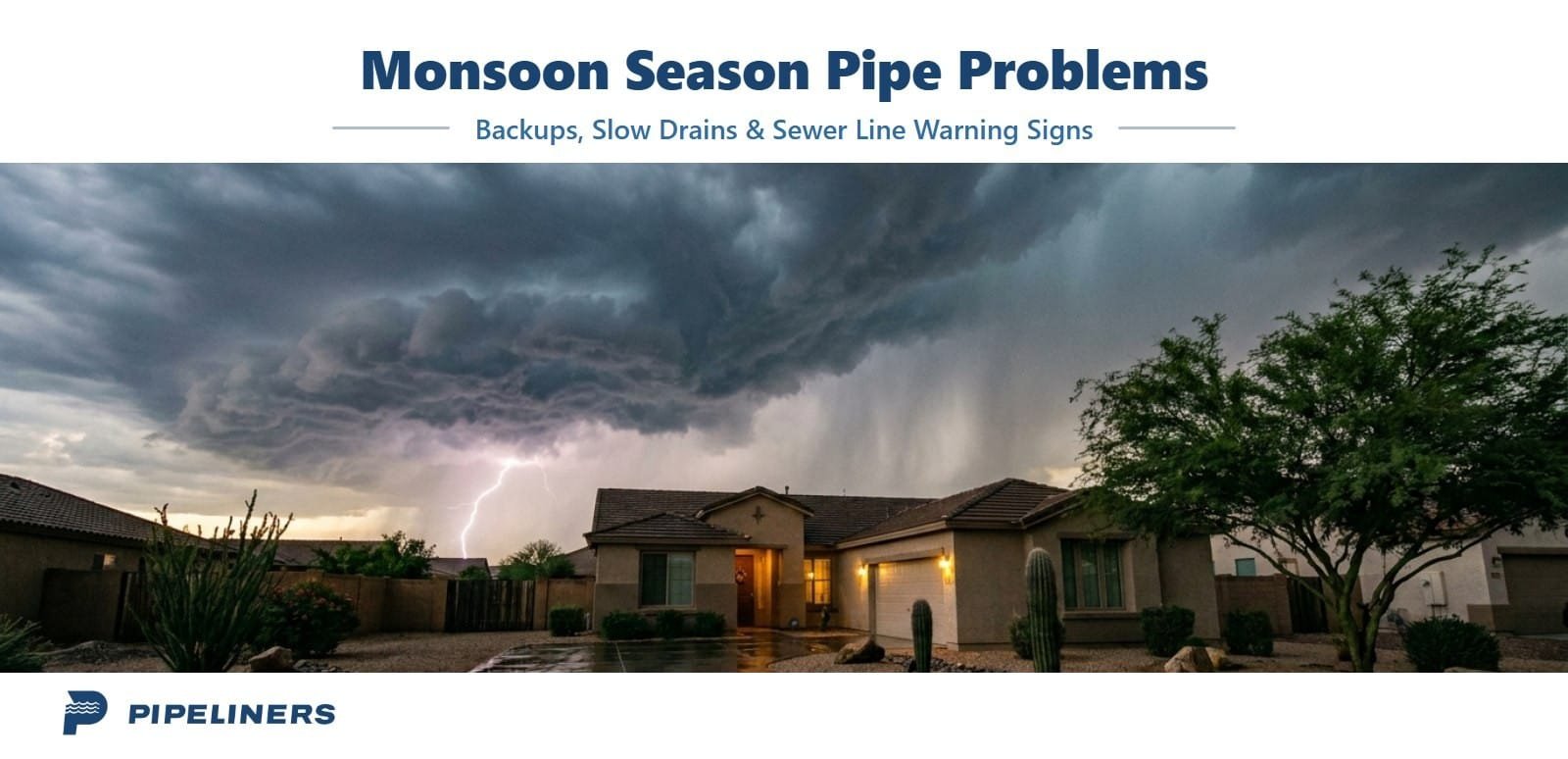 Monsoon Season Pipe Problems: Backups, Slow Drains, and Sewer Line Warning Signs