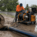 Monsoon sewer line damage Arizona homeowners see after a summer storm floods the yard
